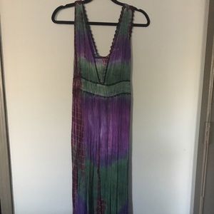 Funky, tie dye maxi dress